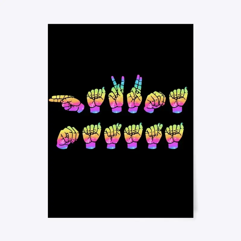 HAKUNA MATATA In Rainbow Hands (117b)